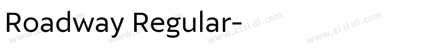 Roadway Regular字体转换